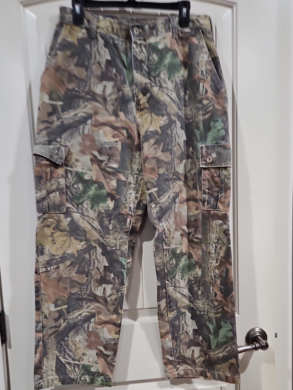 Men's Wrangler Camo Cargo Pants - Green/Brown Woodland - 34x30